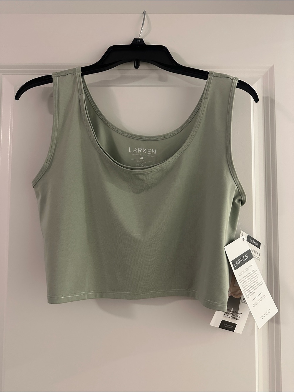 Larken X Maximum Comfort Hands-Free Pumping Bra Tank Sage Green XL NWT